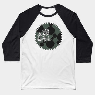 Steampunk Gear and Rose Baseball T-Shirt